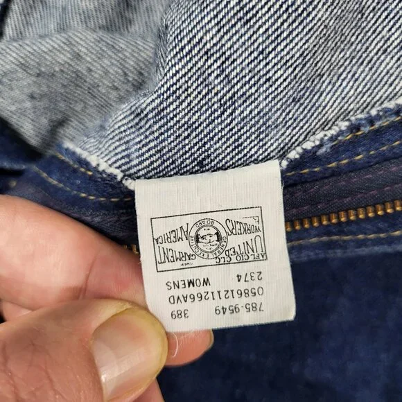 Vintage LL Bean Dark Wash Denim Jean Skirt Made in Maine - USA / Size 16 - Picture 9 of 16